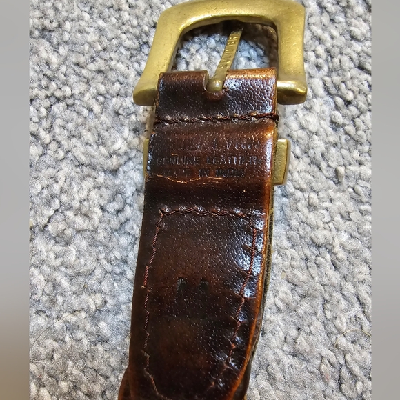 Leather & Brass Size Medium Woven Braided Belt Western Coastal Cowgirl - Picture 4 of 7